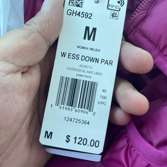 adidas | Jackets \u0026 Coats | Adidas Womens Essential Down Parka Jacket Gh4592  Size M Msrp 2 | Poshmark